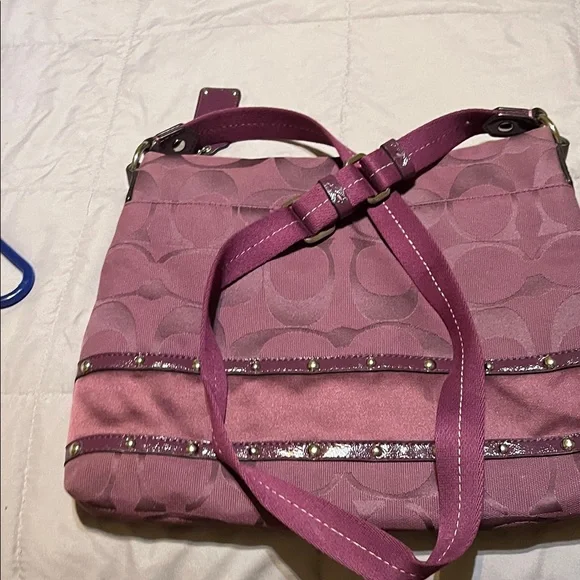 Coach Plum Signature Crossbody with Studded Trim - Picture 3 of 5
